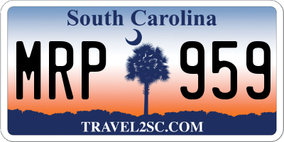 SC license plate MRP959