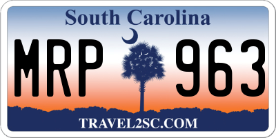 SC license plate MRP963