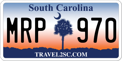 SC license plate MRP970