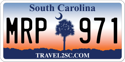SC license plate MRP971