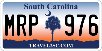 SC license plate MRP976