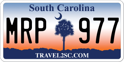 SC license plate MRP977