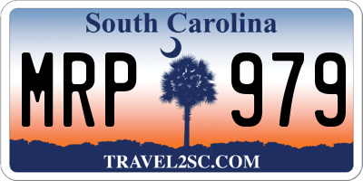 SC license plate MRP979