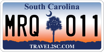 SC license plate MRQ011