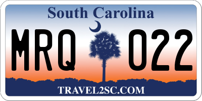 SC license plate MRQ022
