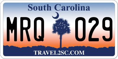 SC license plate MRQ029