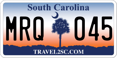 SC license plate MRQ045