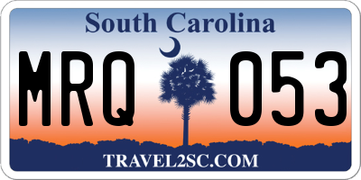 SC license plate MRQ053