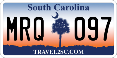 SC license plate MRQ097