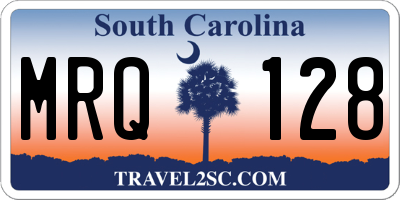 SC license plate MRQ128