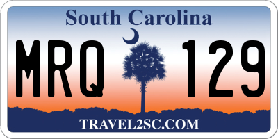 SC license plate MRQ129
