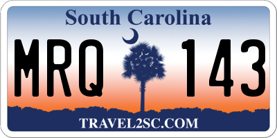 SC license plate MRQ143