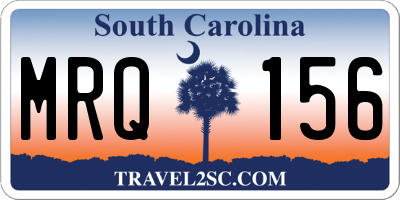 SC license plate MRQ156