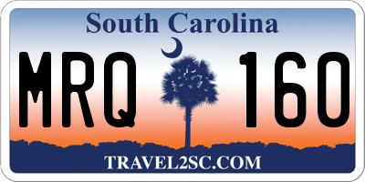 SC license plate MRQ160
