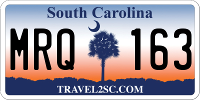 SC license plate MRQ163