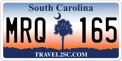 SC license plate MRQ165