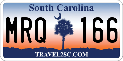 SC license plate MRQ166