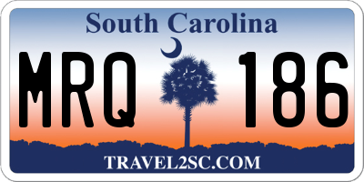 SC license plate MRQ186