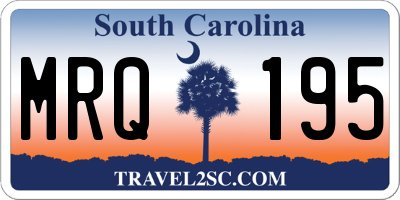SC license plate MRQ195
