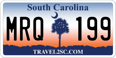 SC license plate MRQ199