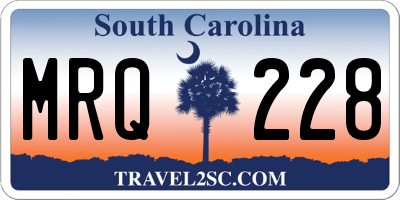 SC license plate MRQ228