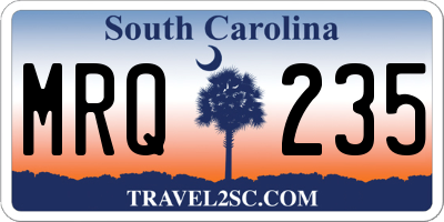 SC license plate MRQ235