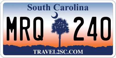 SC license plate MRQ240
