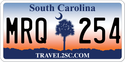 SC license plate MRQ254