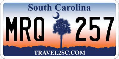 SC license plate MRQ257