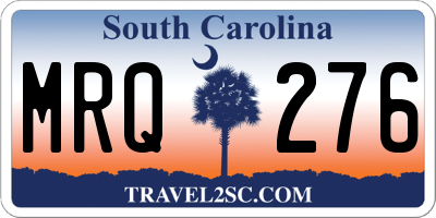 SC license plate MRQ276