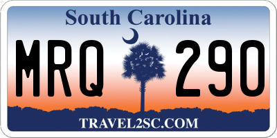 SC license plate MRQ290