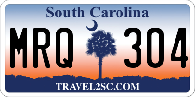SC license plate MRQ304