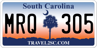 SC license plate MRQ305