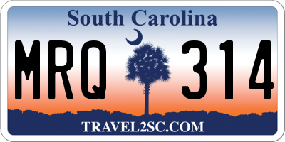 SC license plate MRQ314