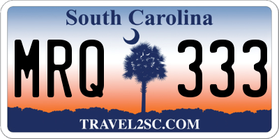SC license plate MRQ333