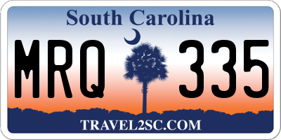 SC license plate MRQ335