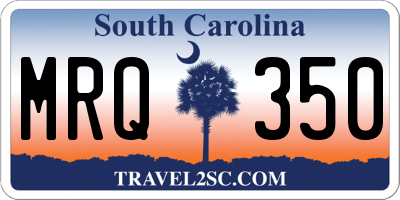 SC license plate MRQ350