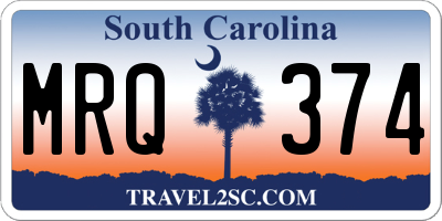 SC license plate MRQ374