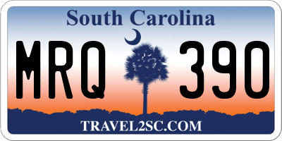 SC license plate MRQ390