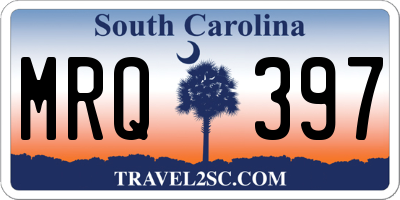 SC license plate MRQ397