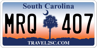 SC license plate MRQ407
