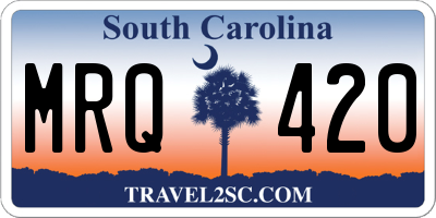 SC license plate MRQ420