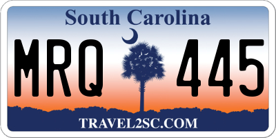 SC license plate MRQ445