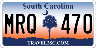 SC license plate MRQ470