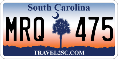SC license plate MRQ475