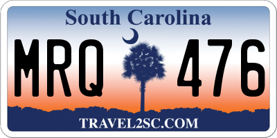 SC license plate MRQ476