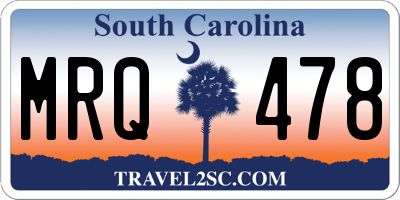 SC license plate MRQ478