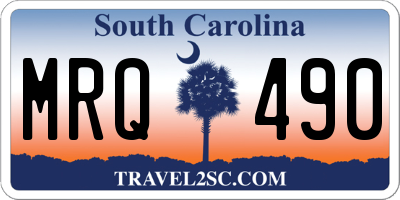 SC license plate MRQ490