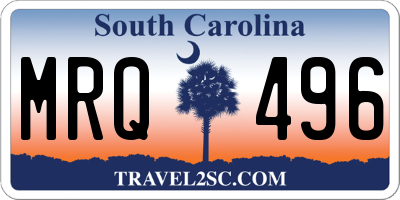 SC license plate MRQ496