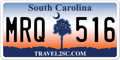 SC license plate MRQ516